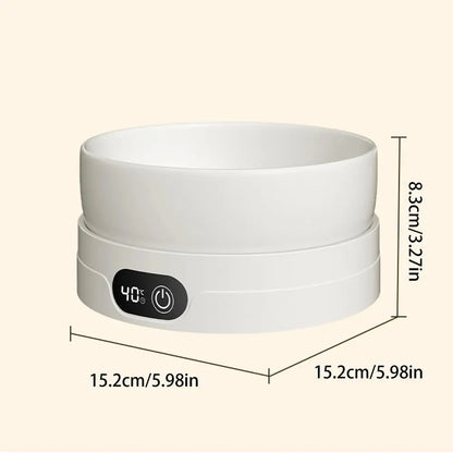 Heated Pet Bowl 4 Temperature Settings Automatic Pet Drinking Plate Thermal Heated Water Bowl for Chickens Ducks Birds Animals