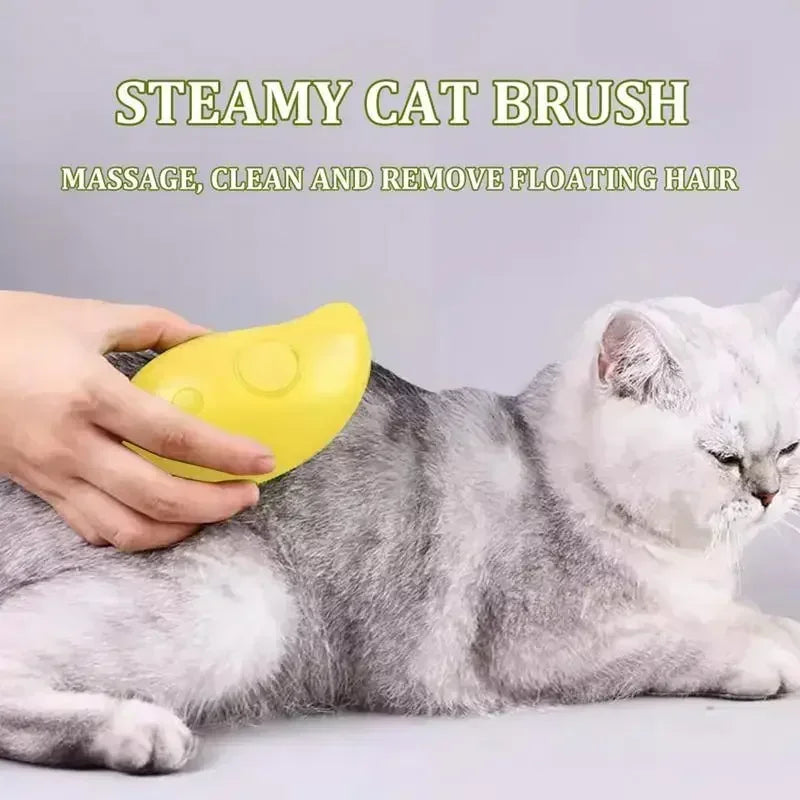 3-in-1 Electric Steam Massage Grooming Brush for Dogs and Cats - view 2