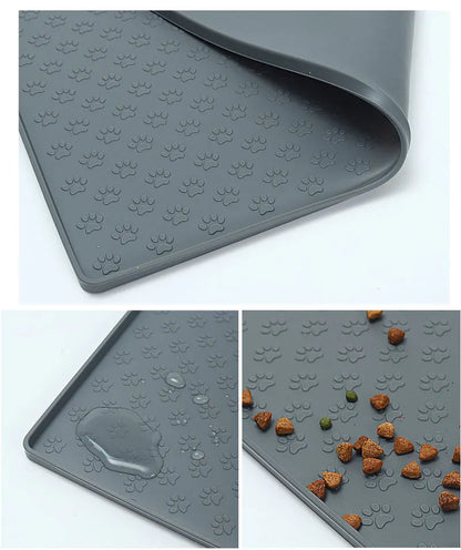 Silicone material dog drinking water and eating mat cat mat pet mat waterproof wear-resistant durable easy to clean pet supplies