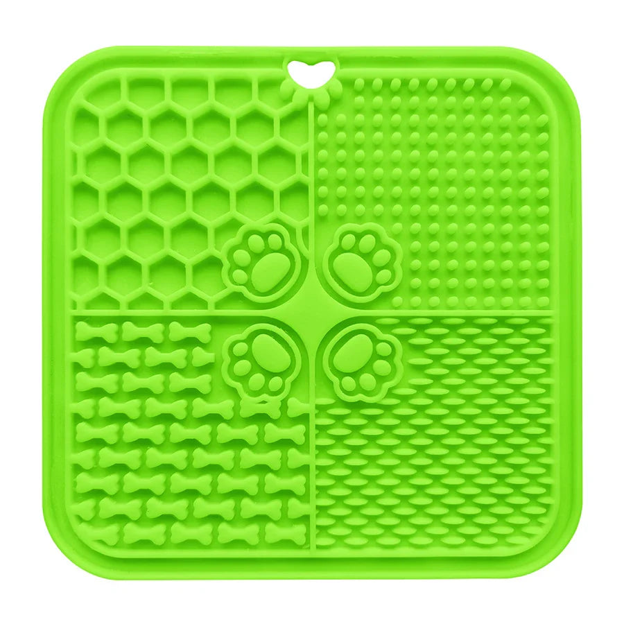 11 Colors Pet Slow Feeding Mat With Spatula Silicone Suction Cup Dog Cat Licking Mat Increase Eating Fun Slow Feeding