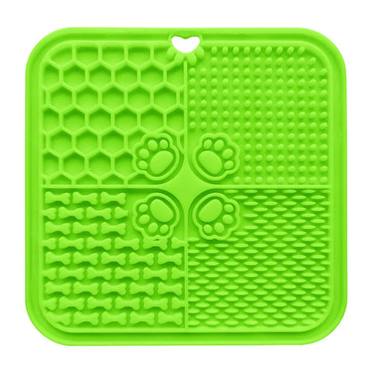 11 Colors Pet Slow Feeding Mat With Spatula Silicone Suction Cup Dog Cat Licking Mat Increase Eating Fun Slow Feeding