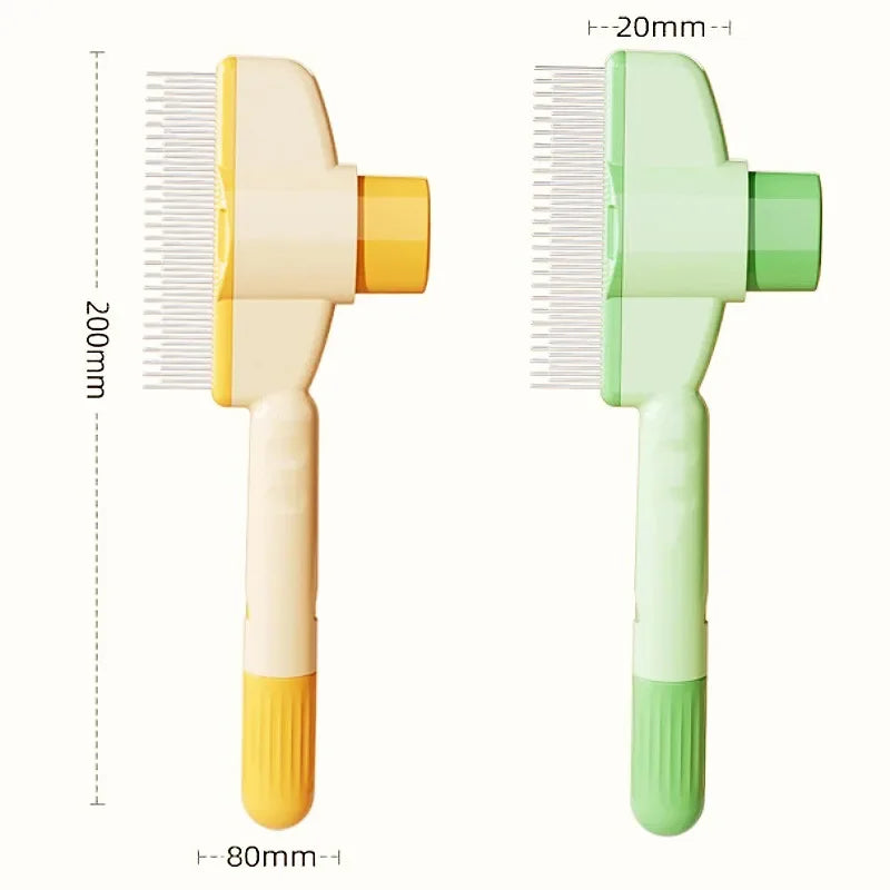Self-Cleaning Pet Grooming Brush, One-Button Release