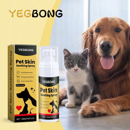 YEGBONG 50ml Pet Skin Care Spray Gentle Formula Soothing Discomfort Relief Vet Recommended for Dogs Cats All Breeds Daily Use