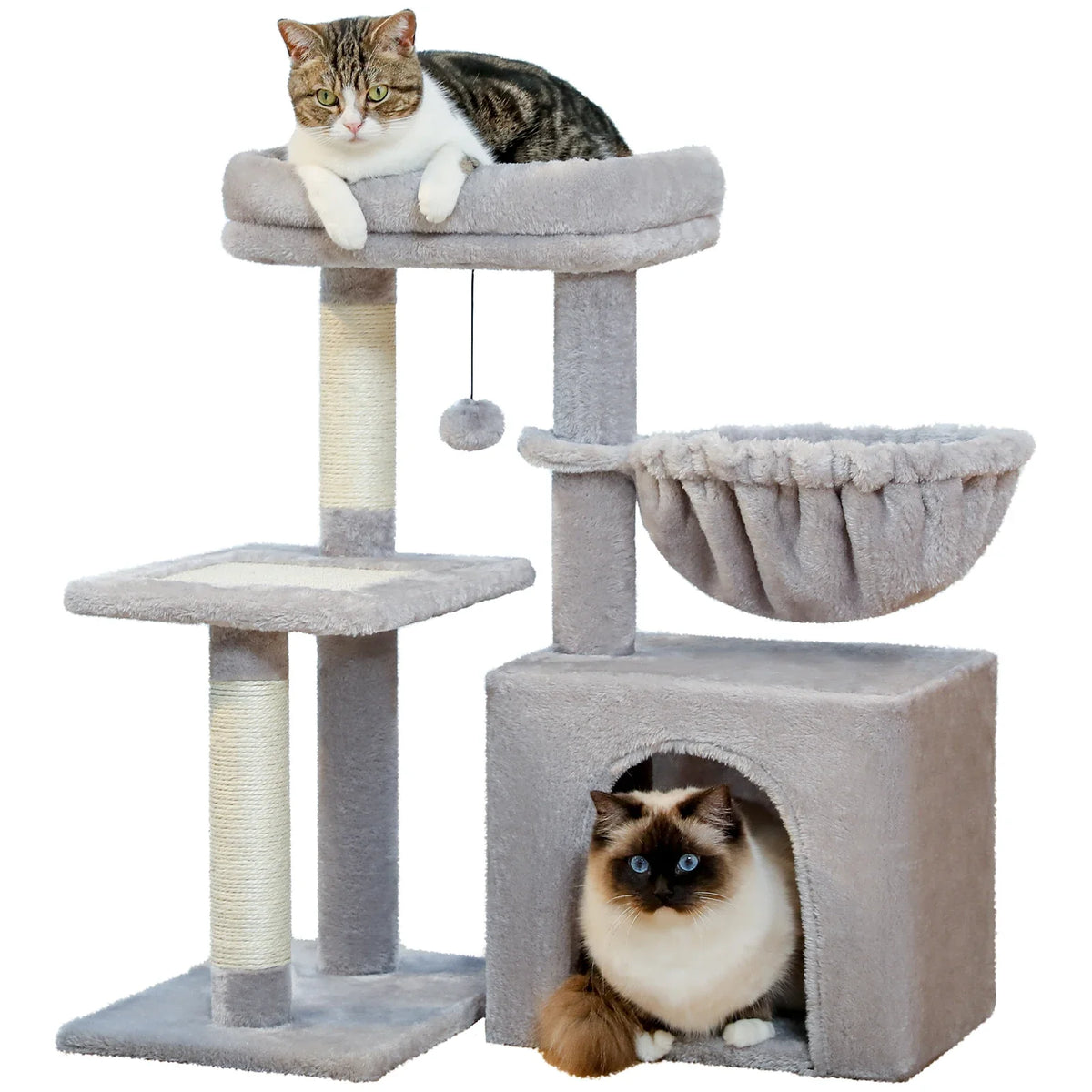 Small Cat Tree with Sisal Scratching Post and Condo - view 12
