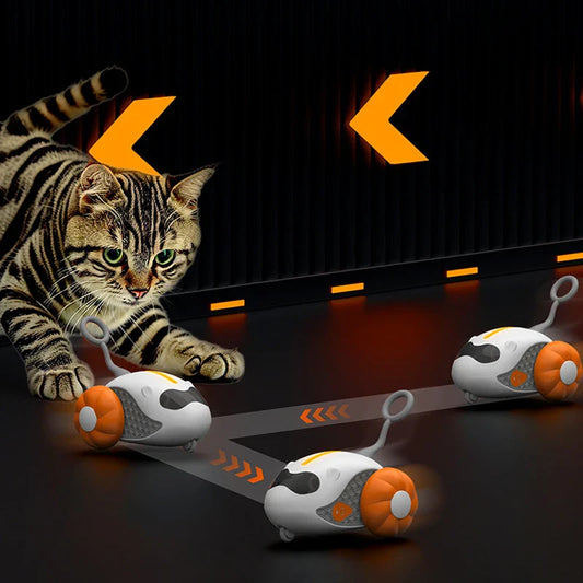Cat Toy Ball Automatic Rolling Smart Cat Toy Car Interactive car remote control electric Car Indoor Pet Kitten Supplies
