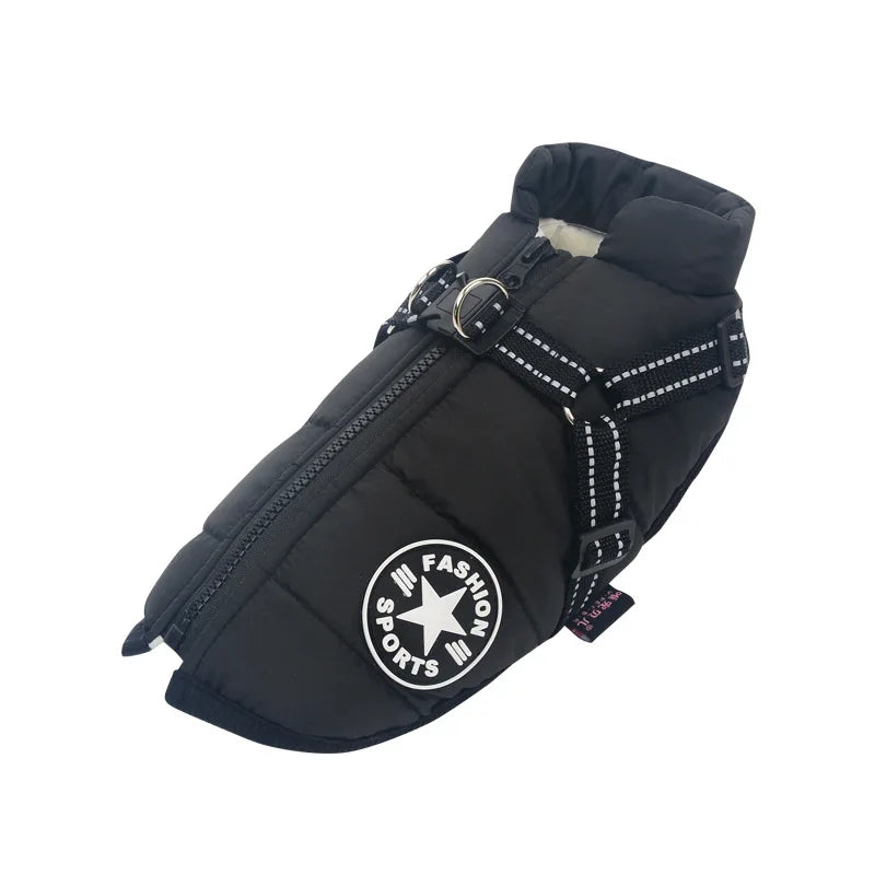 Waterproof Winter Coat with Harness for Large Dogs - view 9