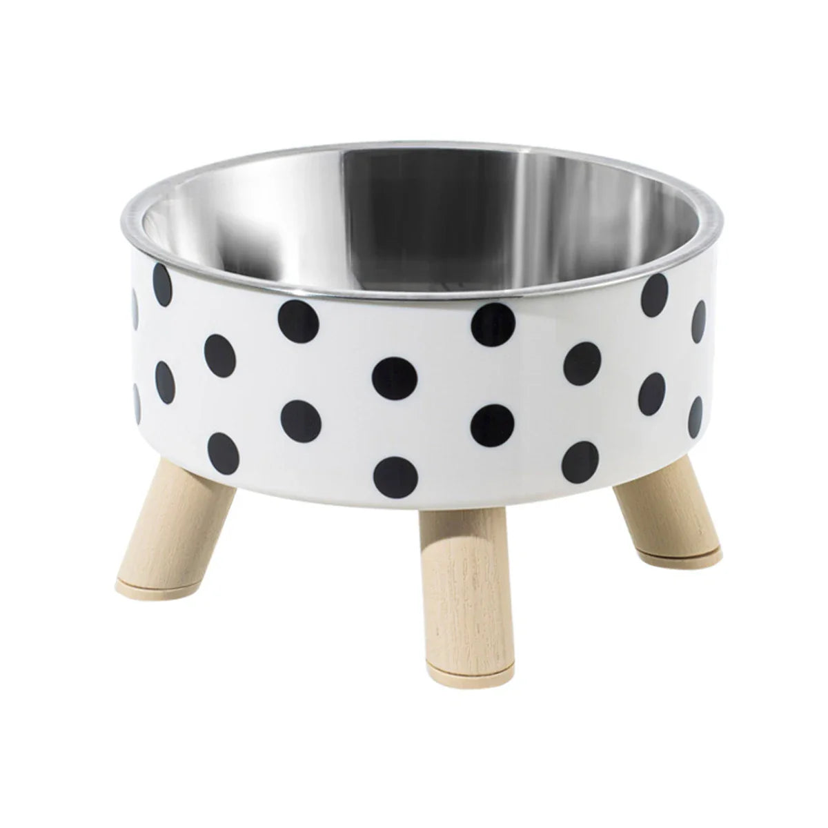 Polka Dot Non-Slip Stainless Steel Bowl for Cats and Dogs - view 7
