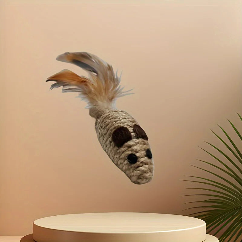 Sisal Mouse Cat Toys, 1/4 Pack - view 3