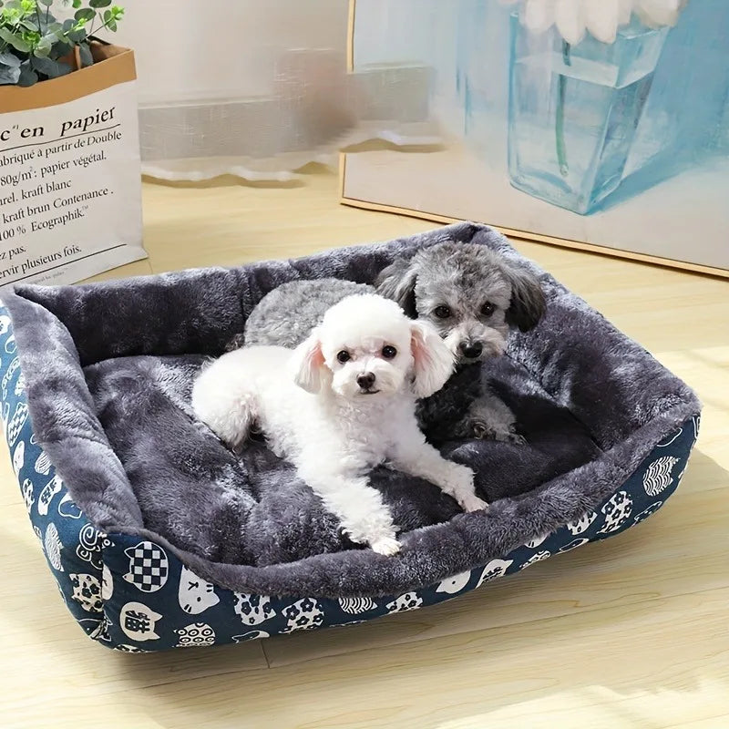 Cozy Sofa Basket Bed for Dogs and Cats