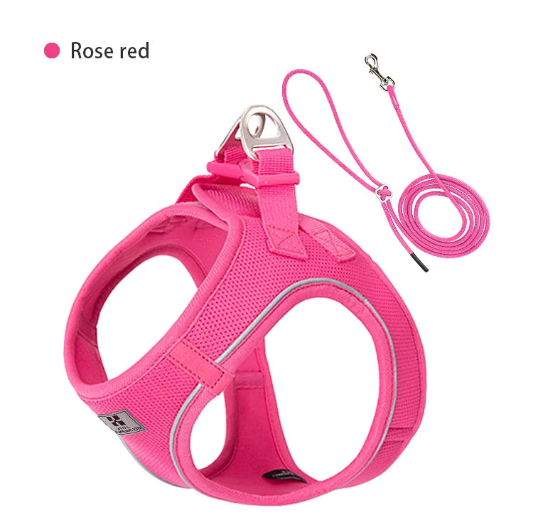 Reflective Adjustable Dog Harness and Leash Set