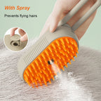 USB Rechargeable Steam Grooming Brush for Cats and Dogs