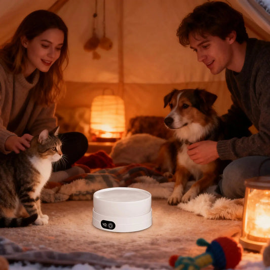 Heated Pet Bowl 4 Temperature Settings Automatic Pet Drinking Plate Thermal Heated Water Bowl for Chickens Ducks Birds Animals