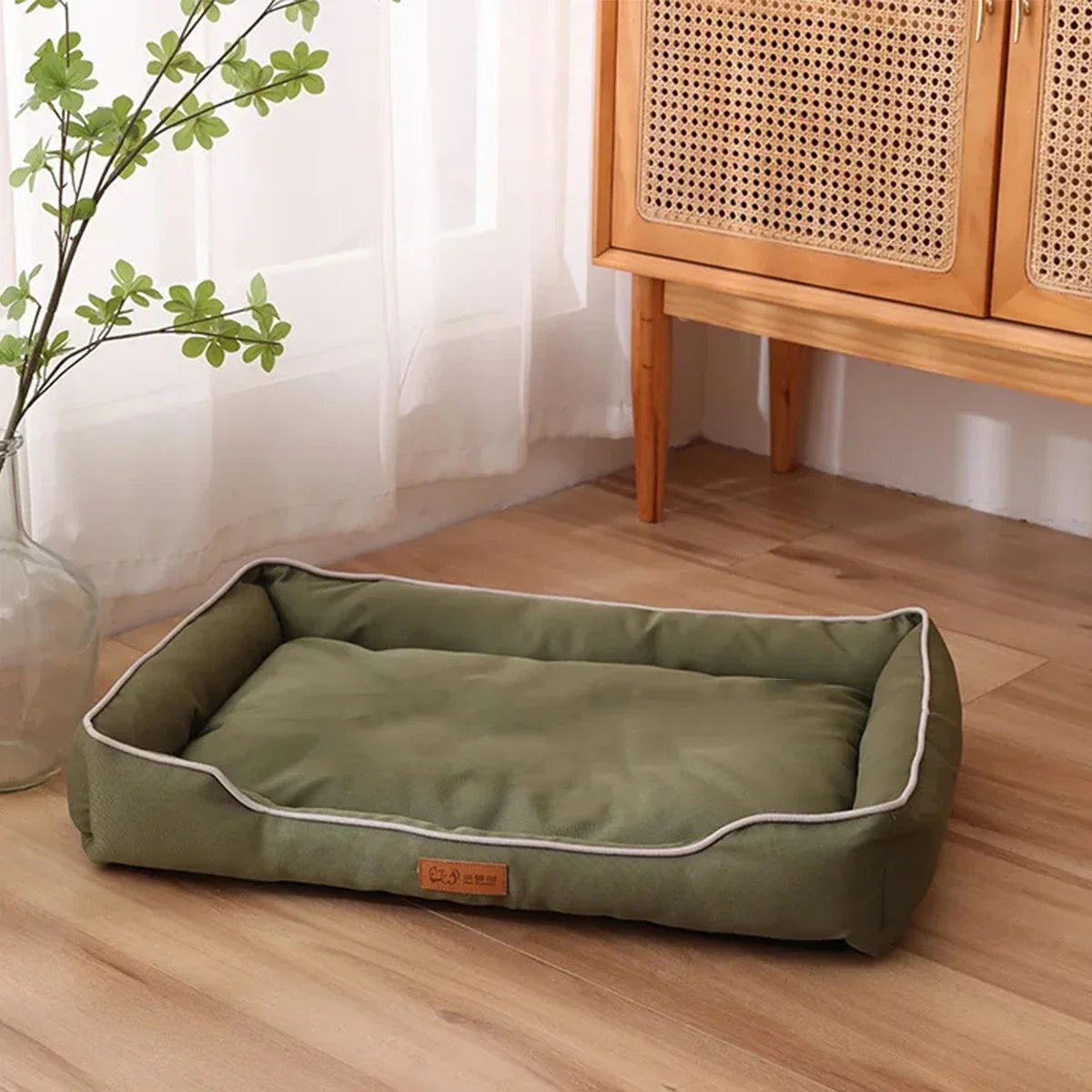 Bite-Resistant Waterproof Square Dog Bed for Large Dogs - view 9