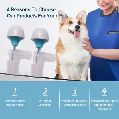 Pet Breathing Asphyxia Alertor For Cat Dog Veterinary Respiratory Choking Alarm Animal Anesthesia Breathing Monitor