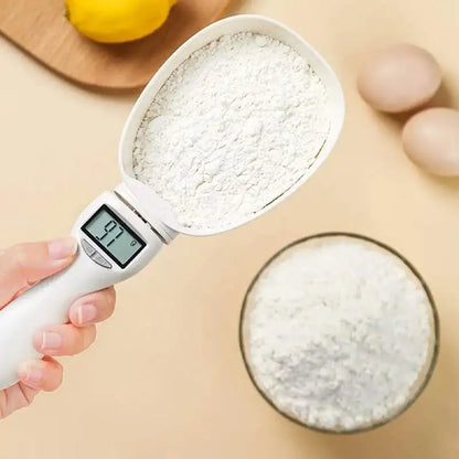 Food Scale Pet Measuring Scoop LCD Electronic Precision Weighing Tool Dog Cat Feeding Digital Spoon Scale Display Kitchen Scale