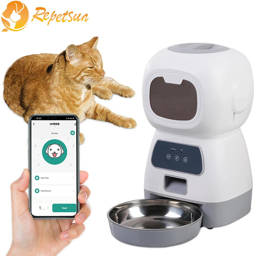 3.5L Wi-Fi Automatic Cat Feeder with Voice Recorder