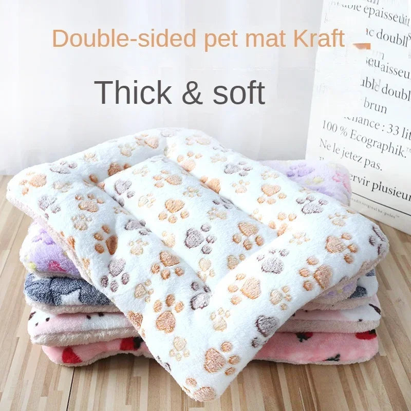 Double-Sided Plush Sleeping Mat Bed for Cats and Small Dogs