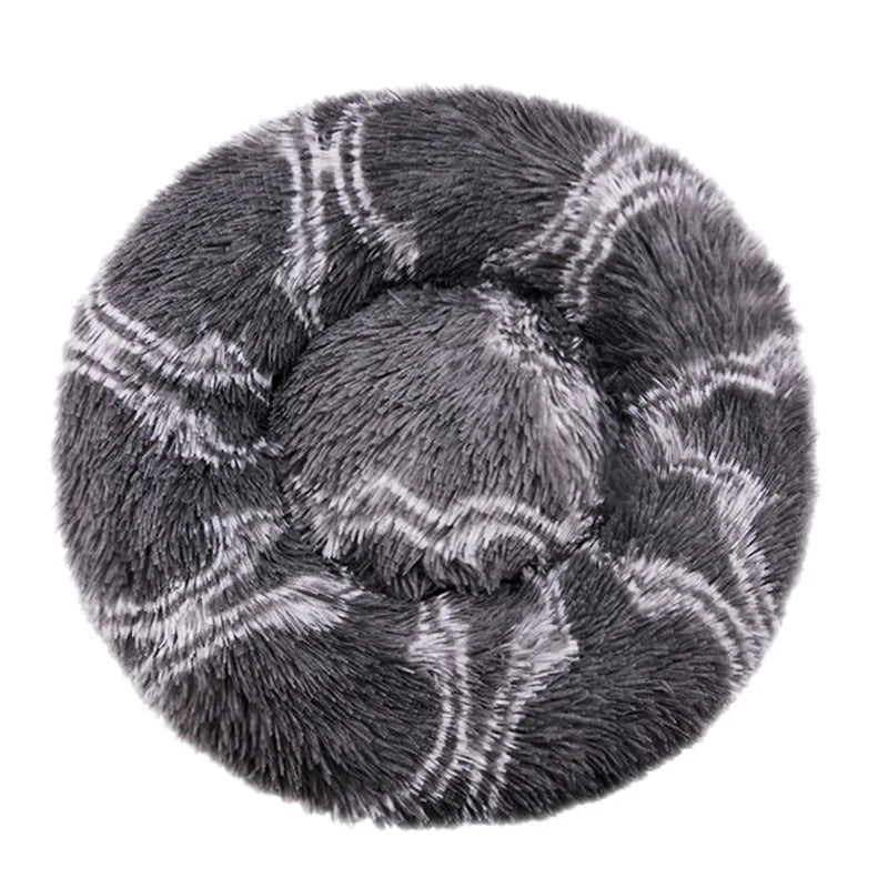 Washable Round Plush Basket Bed for Dogs and Cats - view 10
