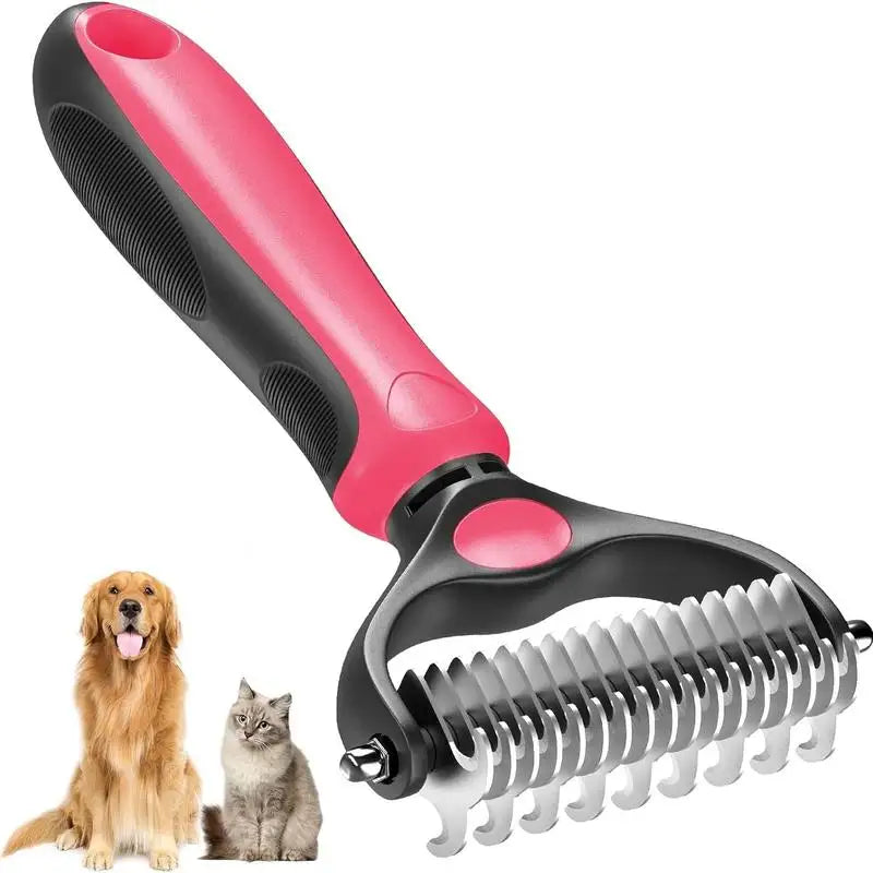2-in-1 Stainless Steel Deshedding Brush