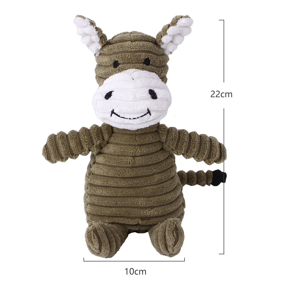 Corduroy Plush Squeaky Dog Toy