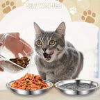 Non-Slip Low-Profile Stainless Steel Cat Bowls, 2/6 Pack - view 4