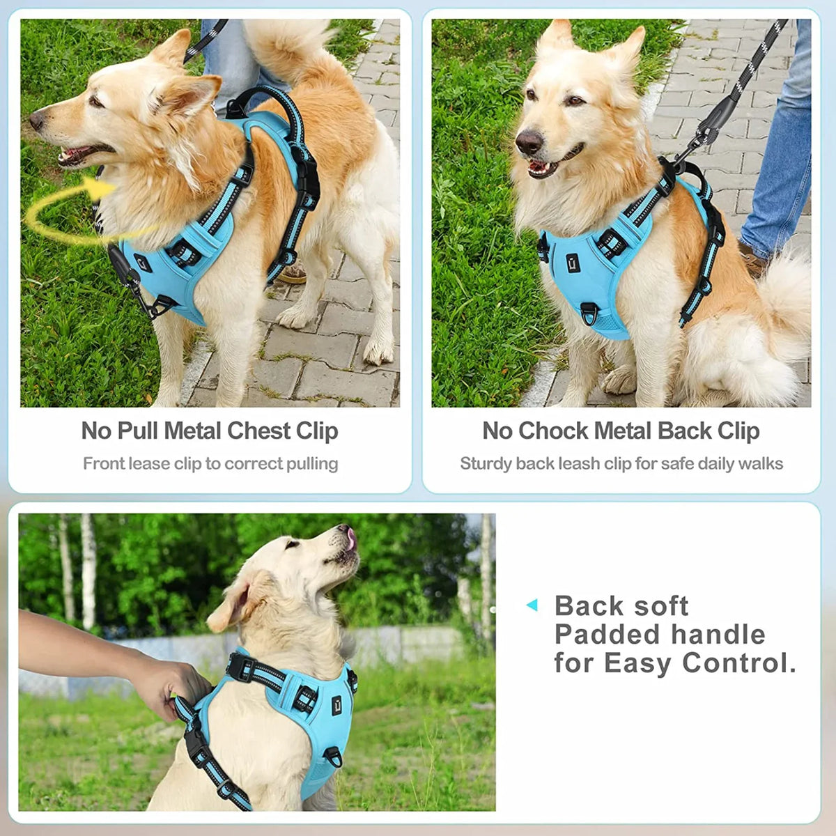 No-Pull Padded Dog Harness with Handle - view 4