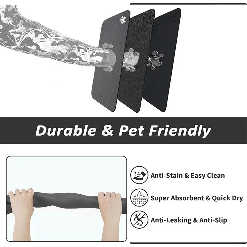 Absorbent Quick-Dry Feeding Mat for Dogs and Cats - view 6
