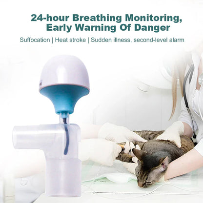Pet Breathing Asphyxia Alertor For Cat Dog Veterinary Respiratory Choking Alarm Animal Anesthesia Breathing Monitor