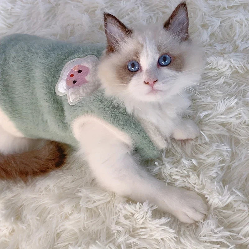 Warm Winter Sweater Vest for Cats and Small Dogs - view 3
