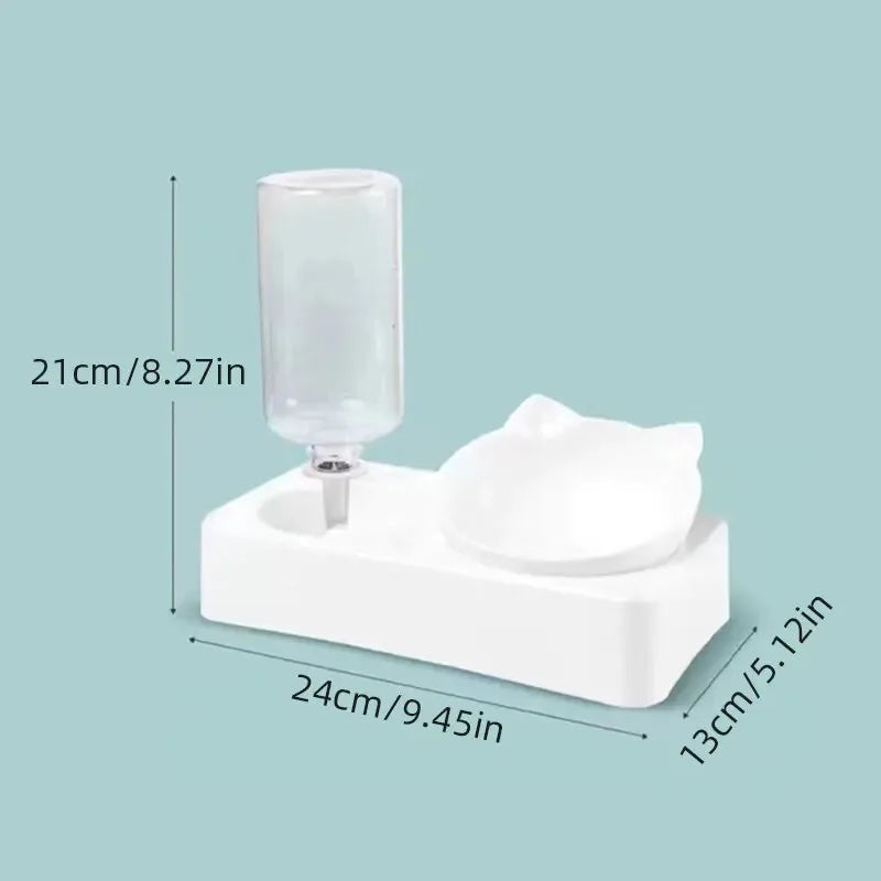 Tilted Pet Feeding Bowl, Cervical Protection