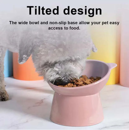 Pet Food Bowl Tilt High Bottom Neck Protector Antichoking Dog and Cat Water Bowl Antidumping Dog Feeding Supplies