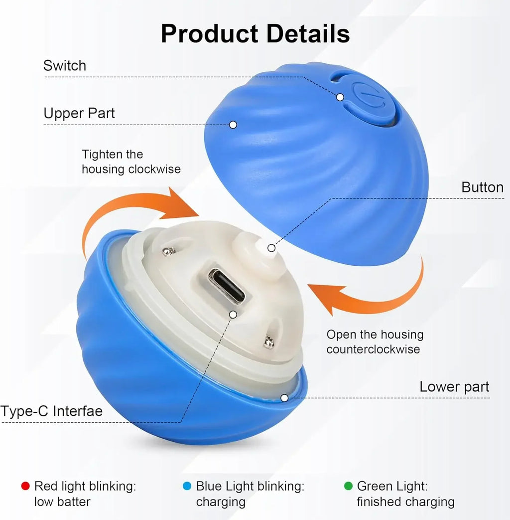 Auto-Rolling Electric Ball Toy for Cats and Dogs - view 5