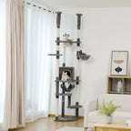 Floor-to-Ceiling Cat Tree with Hammock and Scratching Posts - view 4