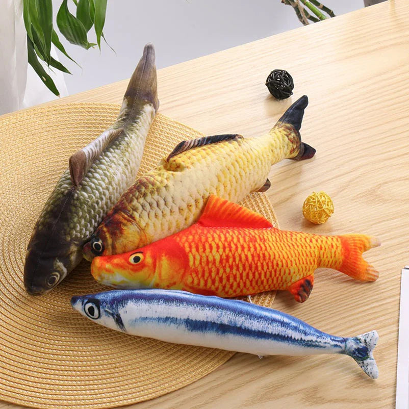 Plush Fish Chew Toy for Cats