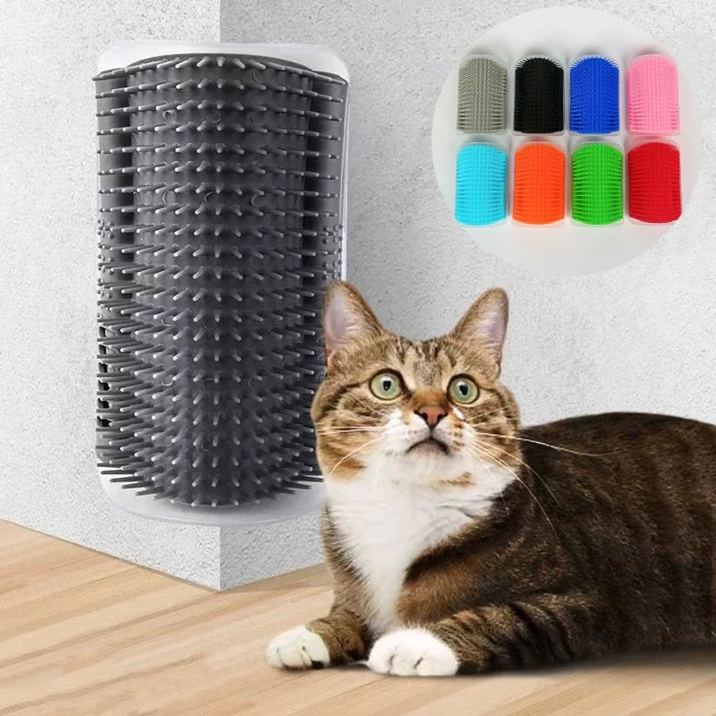 Wall Corner Self-Grooming Massage Brush for Cats