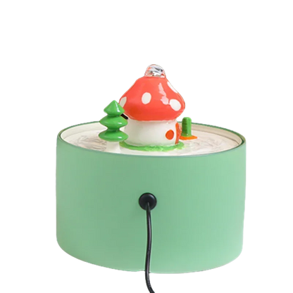 Auto Drinking Fountain for Cat Water Ceramic Filter Pet Mushroom Electric Dispenser Kitten Drinkers Bowl Pump USB Charge