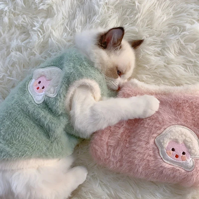 Warm Winter Sweater Vest for Cats and Small Dogs