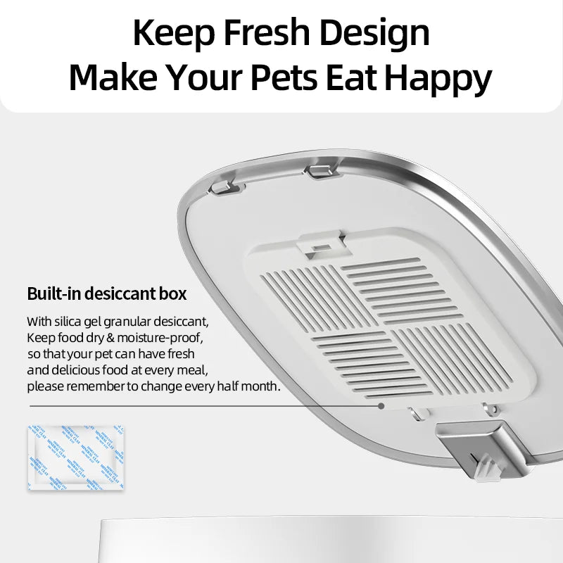 ROJECO Automatic Dog Feeder Smart Dog Food Kibble Dispenser Remote Control WiFi Button Auto Feeder for Pet Cats Feeding Supplies