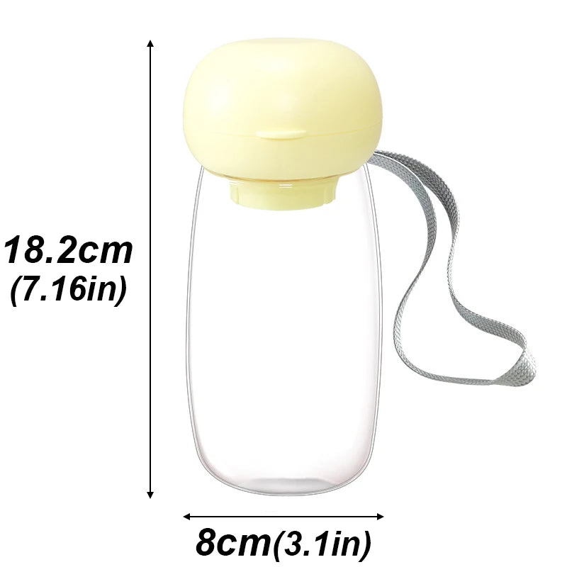 Portable Pet Travel Water Cup with Lanyard, 300-550ml