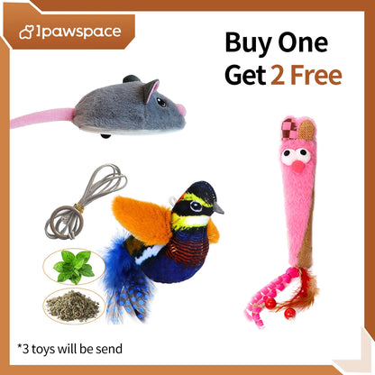 Electric Interactive Mouse Cat Toys Funny Plush Toy Smart Pet Interactive Movement Toys Fast Moving Pet Cat Accessories