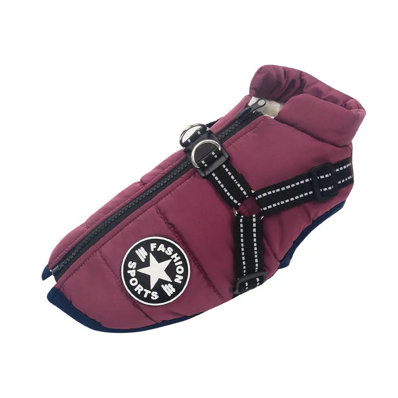 Waterproof Winter Coat with Harness for Large Dogs - view 14