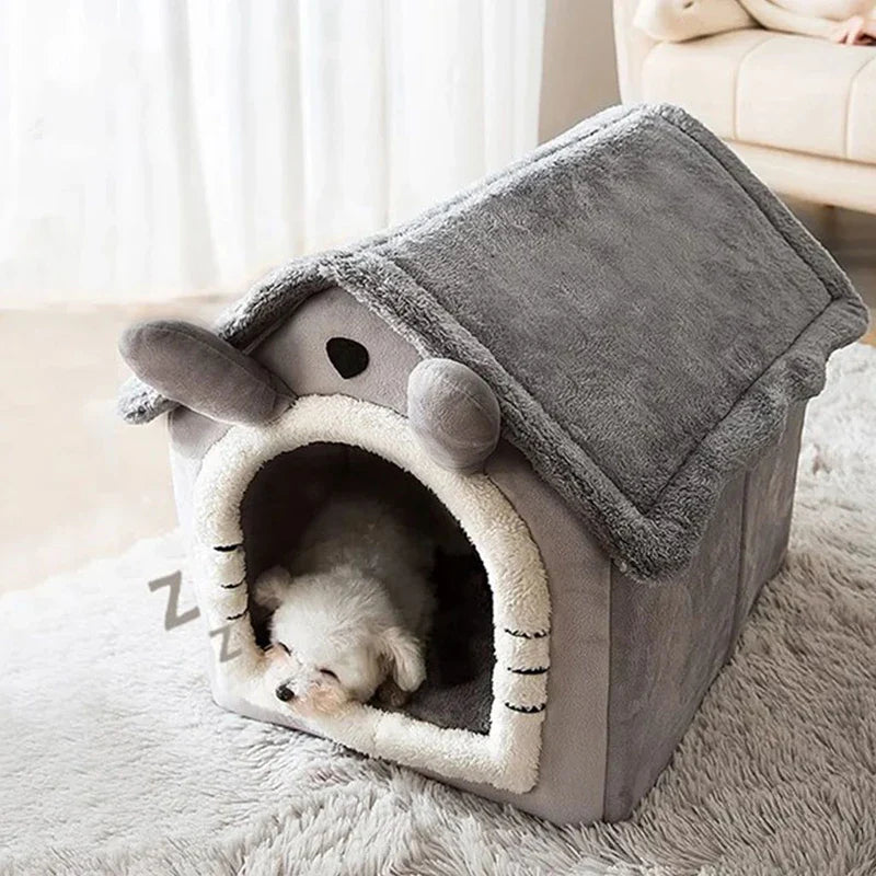 Foldable Washable Cat House Bed for Cats and Small Dogs - view 7