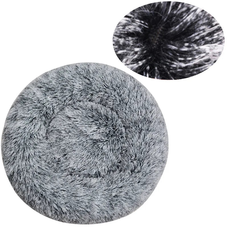 Washable Round Plush Basket Bed for Dogs and Cats - view 8
