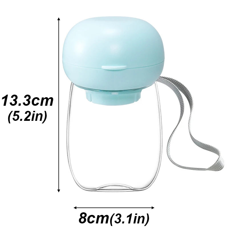 Portable Pet Travel Water Cup with Lanyard, 300-550ml