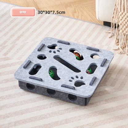 Cat toy bell balls Dig hole funny box felt maze hole Interactive Cats Game self-exciting tool kitten pet cat puzzle teasing cat
