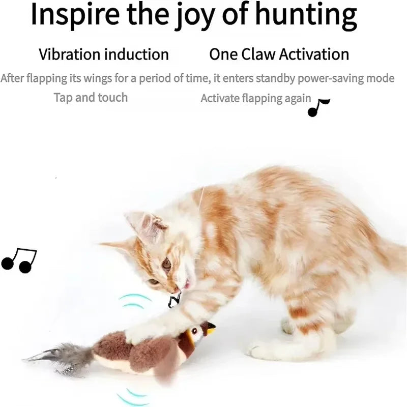 Rechargeable Flapping Bird Cat Toy