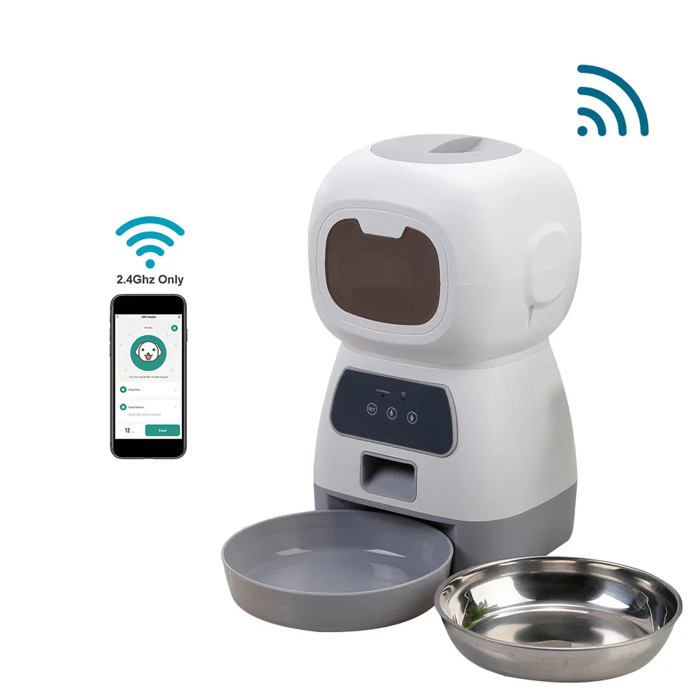 3.5L Wi-Fi Automatic Cat Feeder with Voice Recorder - view 7