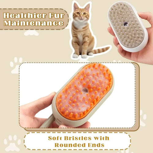 3-in-1 Steam Massage Grooming Brush for Dogs and Cats, 1/2 Pack - view 2