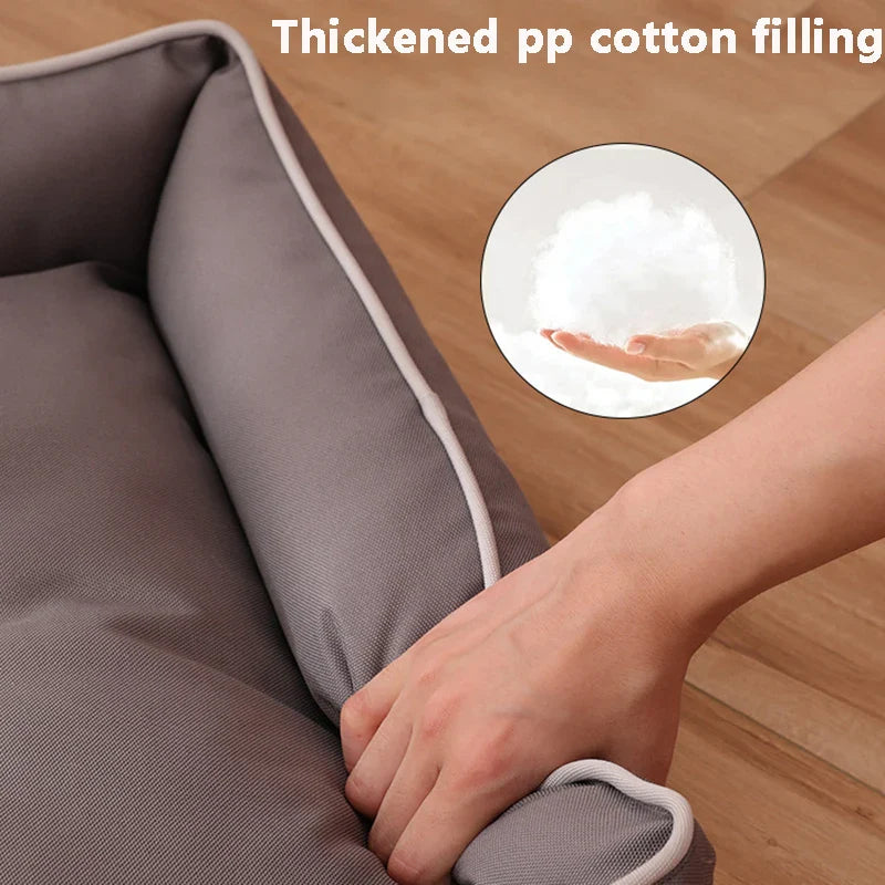 Bite-Resistant Waterproof Square Dog Bed for Large Dogs - view 4