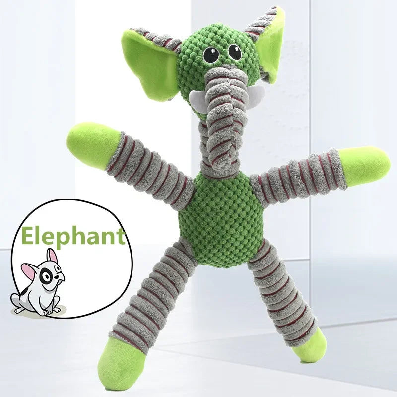 Tough Squeaky Plush Animal Chew Toy for Large Dogs - view 8